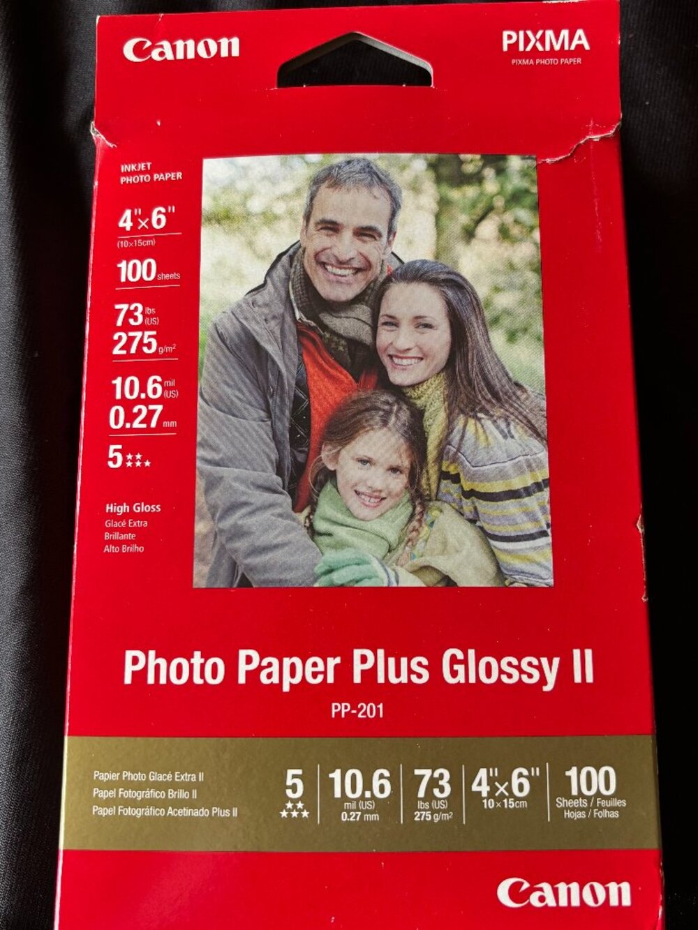 Canon Pixma, Photo Paper Plus Glossy II 4x6, 100(?) Sheets